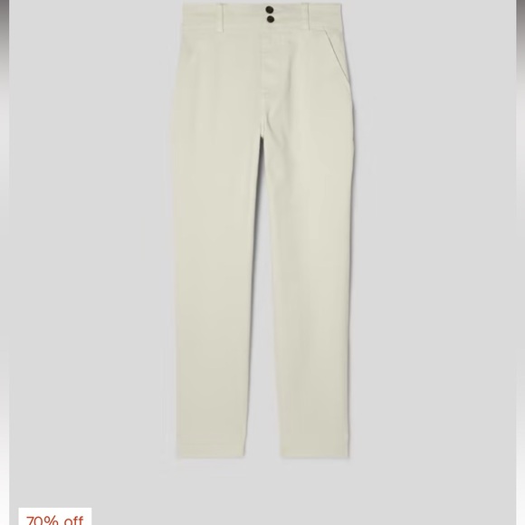 Everlane Organic Straight Leg Pants in Pumic Stone, size 12 - Picture 6 of 10